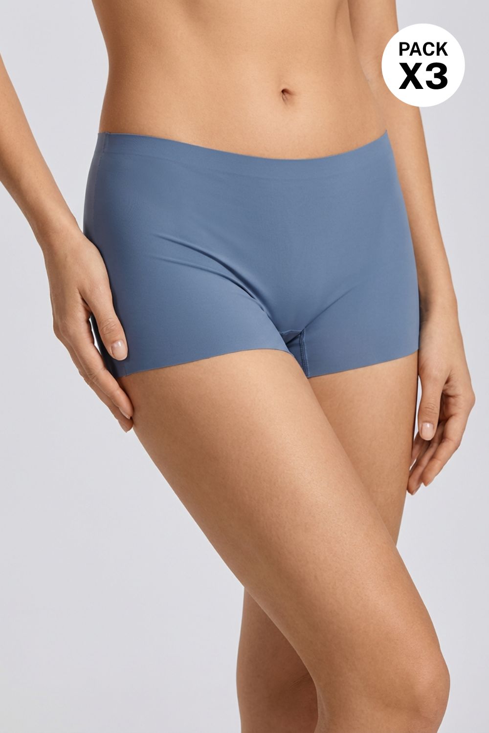 Panty boxer corte láser paquete x3 en microfibra